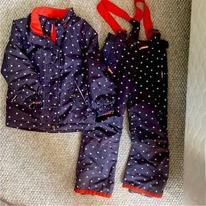 Girls Mini Boden Snow jacket and pants Size 6-7